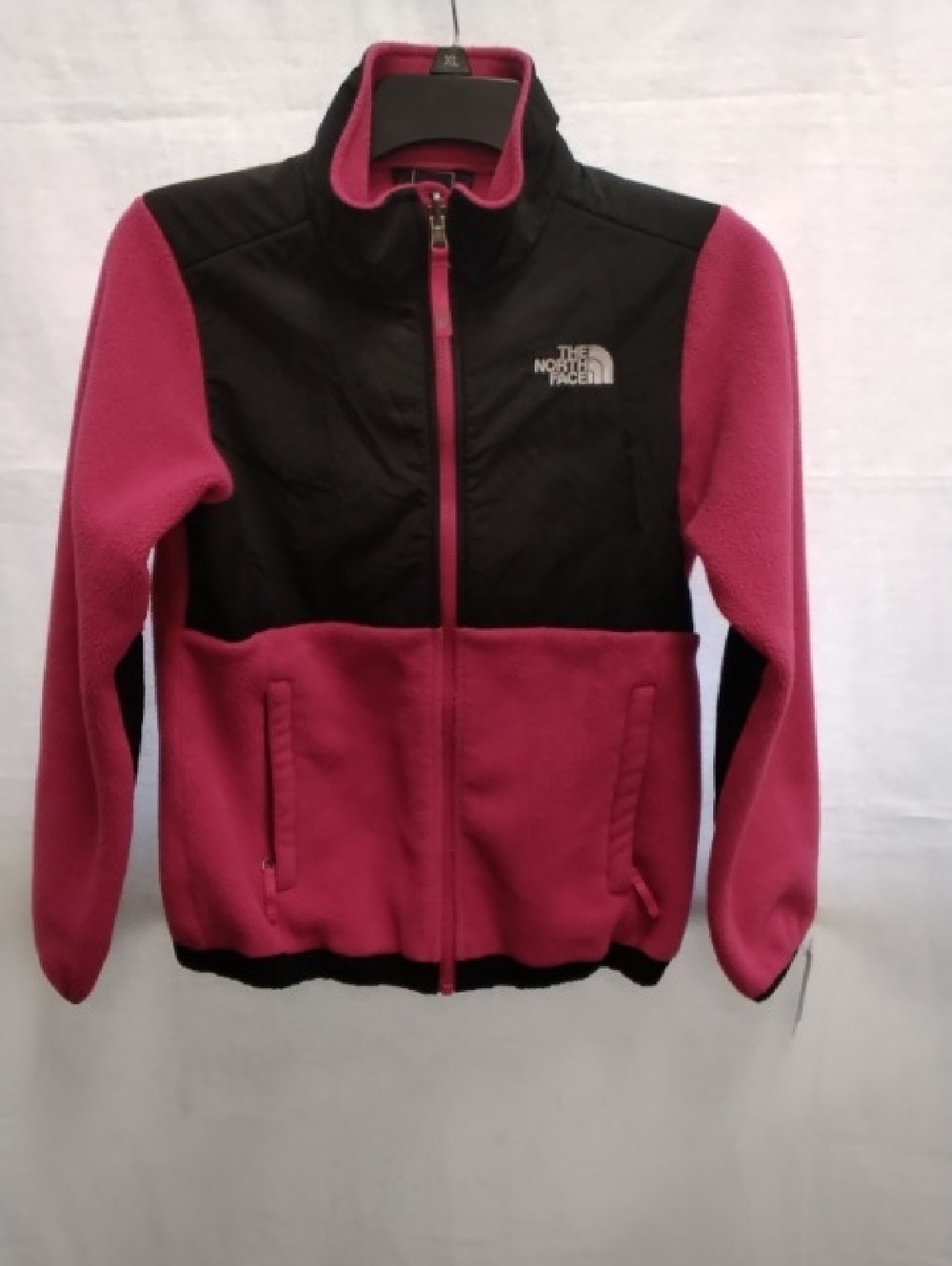 The North Face Pink and Black Zip Fleece Jacket